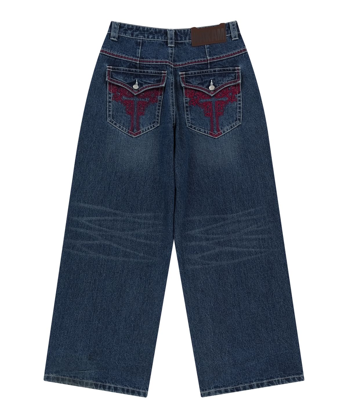 아캄(AAKAM) CROS2 Washed Denim Pants (Blue)