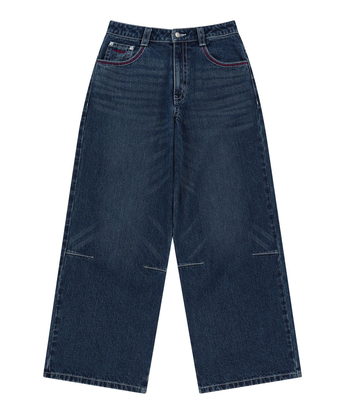 아캄(AAKAM) CROS2 Washed Denim Pants (Blue)