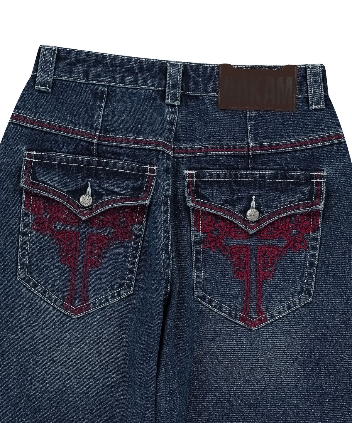아캄(AAKAM) CROS2 Washed Denim Pants (Blue)