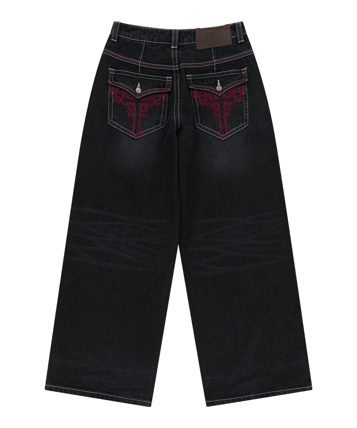 아캄(AAKAM) CROS2 Washed Denim Pants (Black)