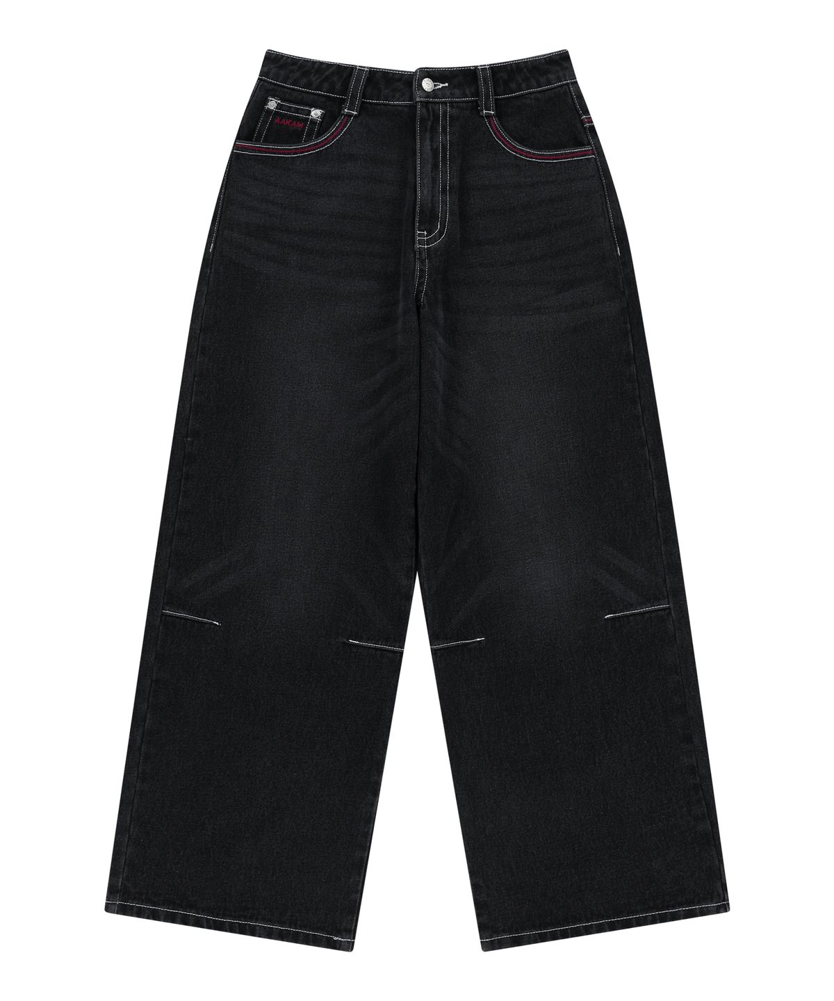아캄(AAKAM) CROS2 Washed Denim Pants (Black)