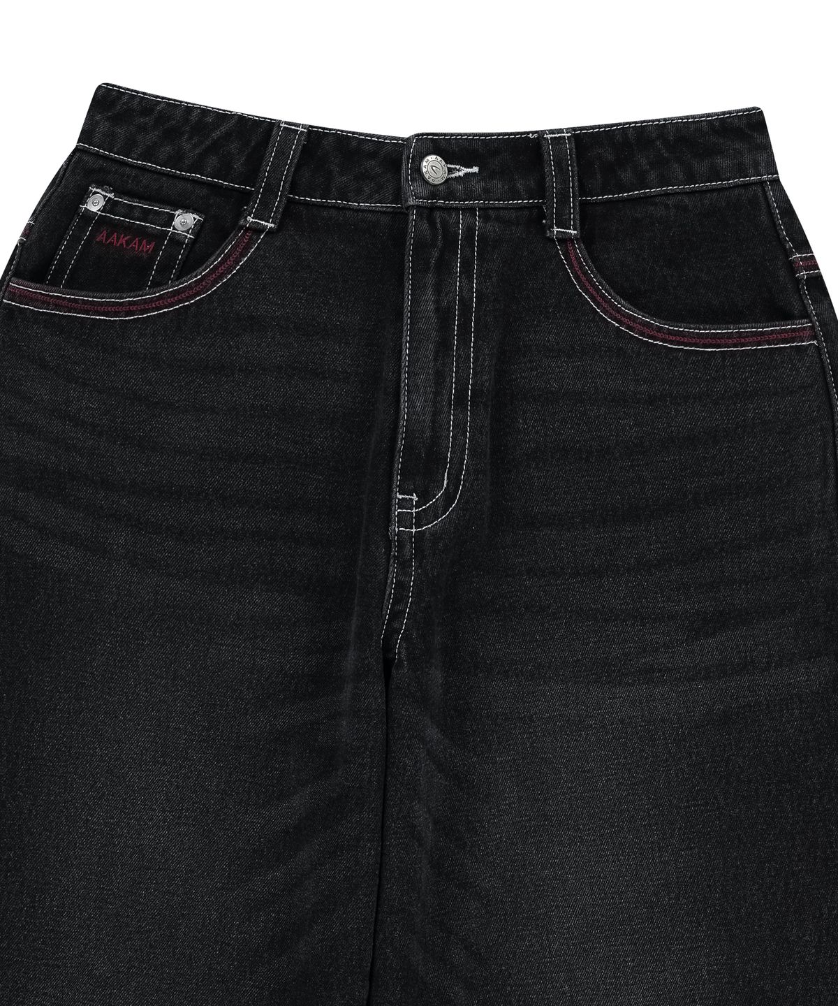 아캄(AAKAM) CROS2 Washed Denim Pants (Black)
