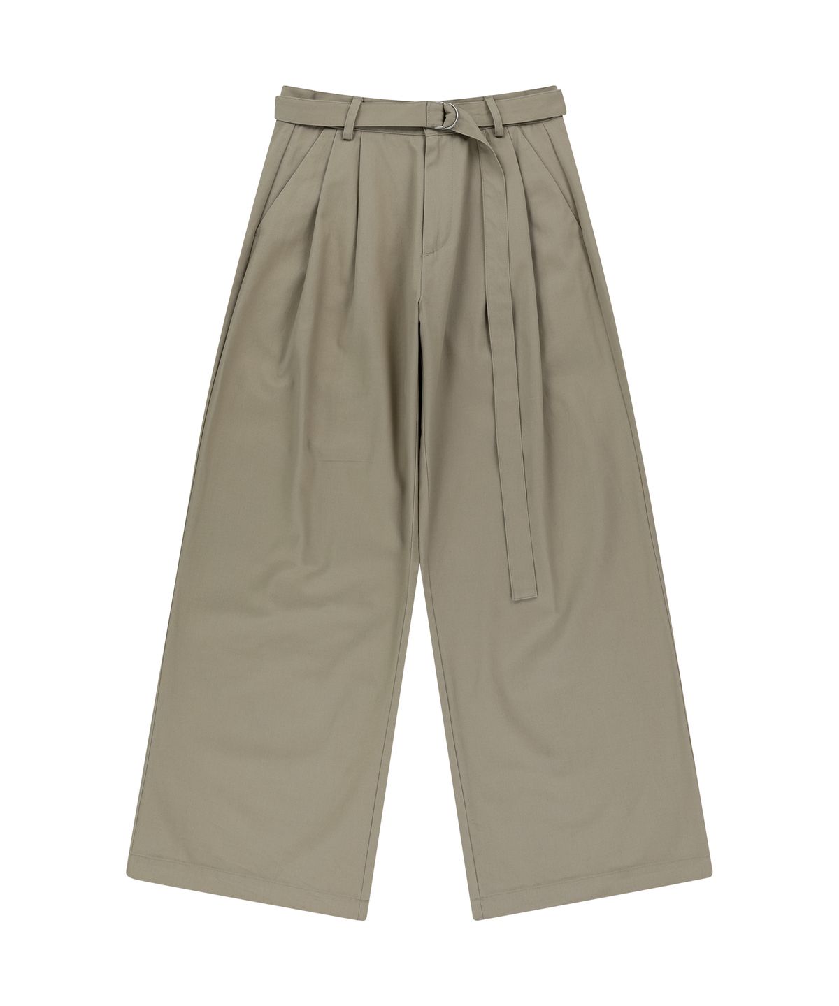 아캄(AAKAM) Western Belted Cotton Pants (Beige)