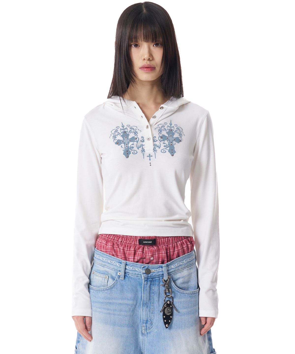 아캄(AAKAM) Check Boxer (Red)