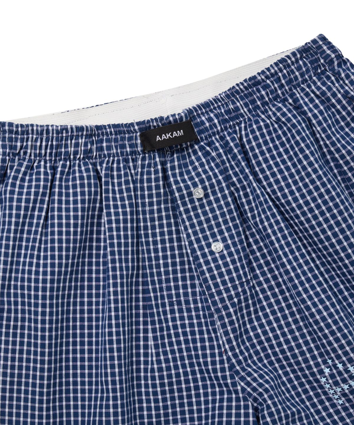 아캄(AAKAM) Check Boxer (Navy)