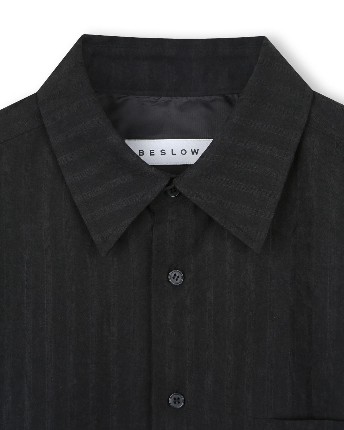 비슬로우(BESLOW) RELAXED STRIPE SHIRT BLACK