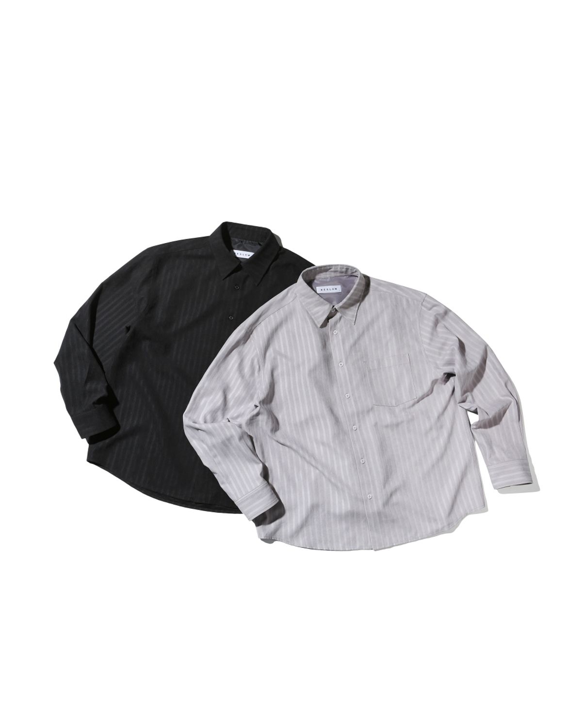 비슬로우(BESLOW) RELAXED STRIPE SHIRT BLACK