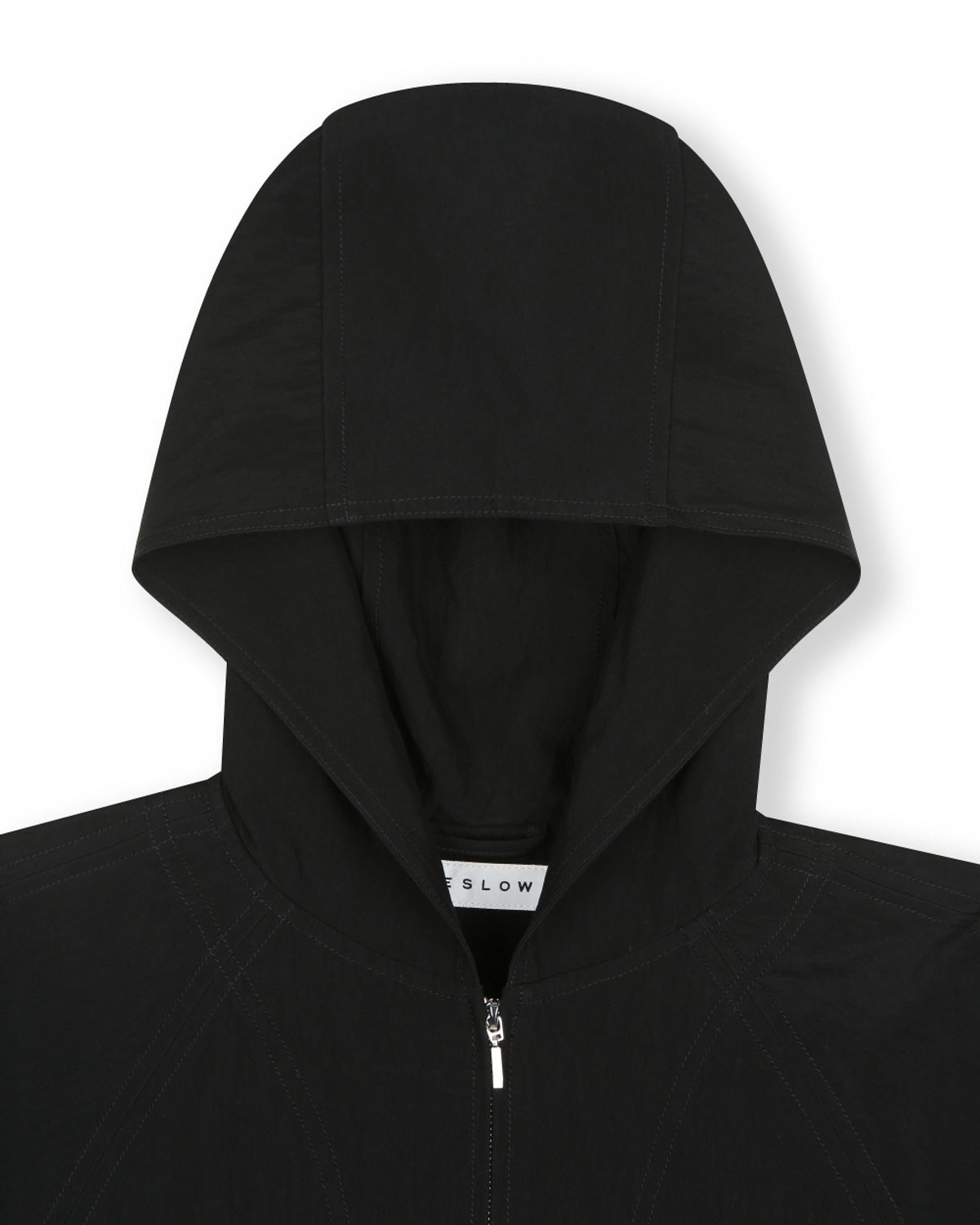 비슬로우(BESLOW) LAYERED HOODED ZIP UP JUMPER BLACK