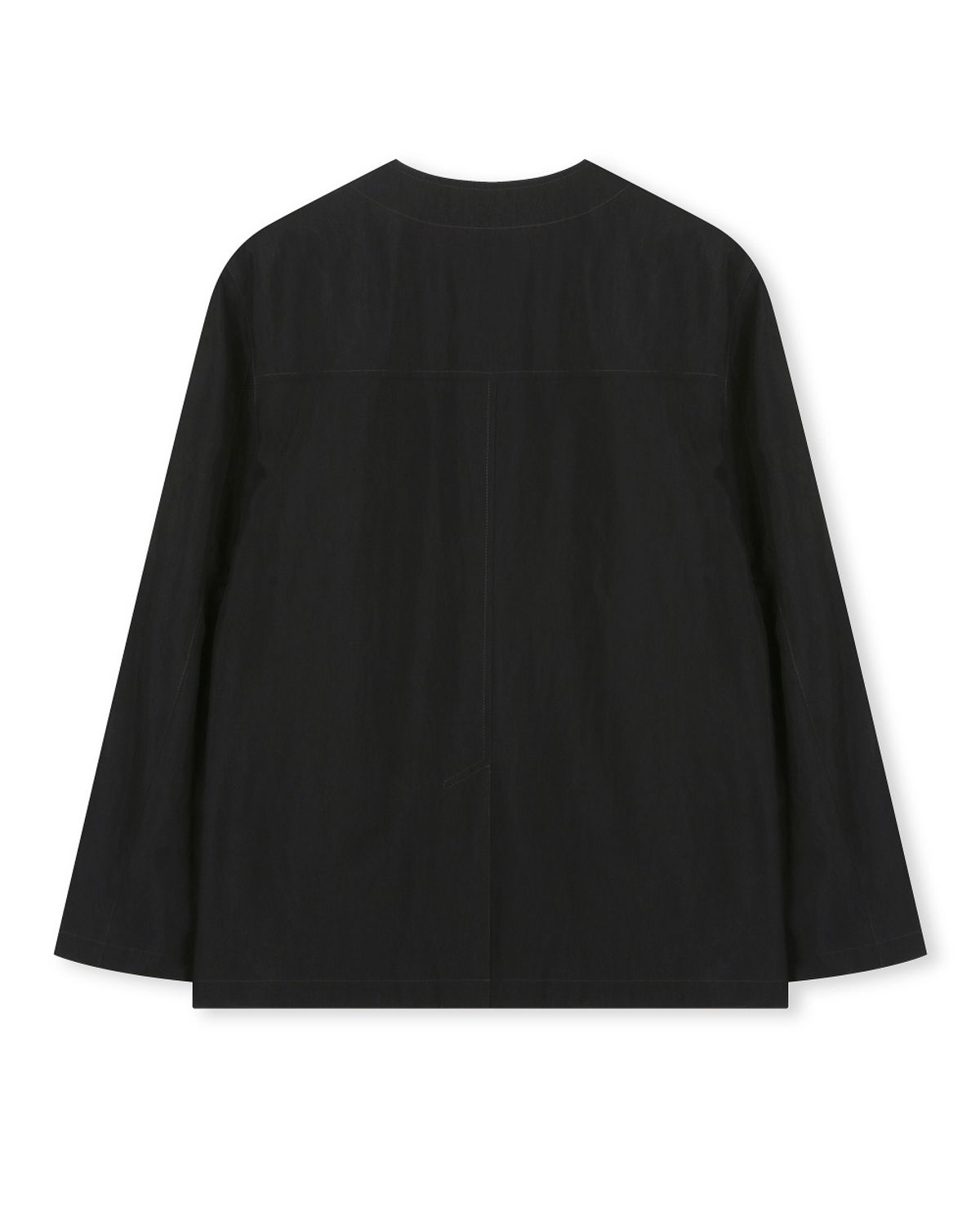 비슬로우(BESLOW) COLLARLESS JACKET LUSTRE BLACK