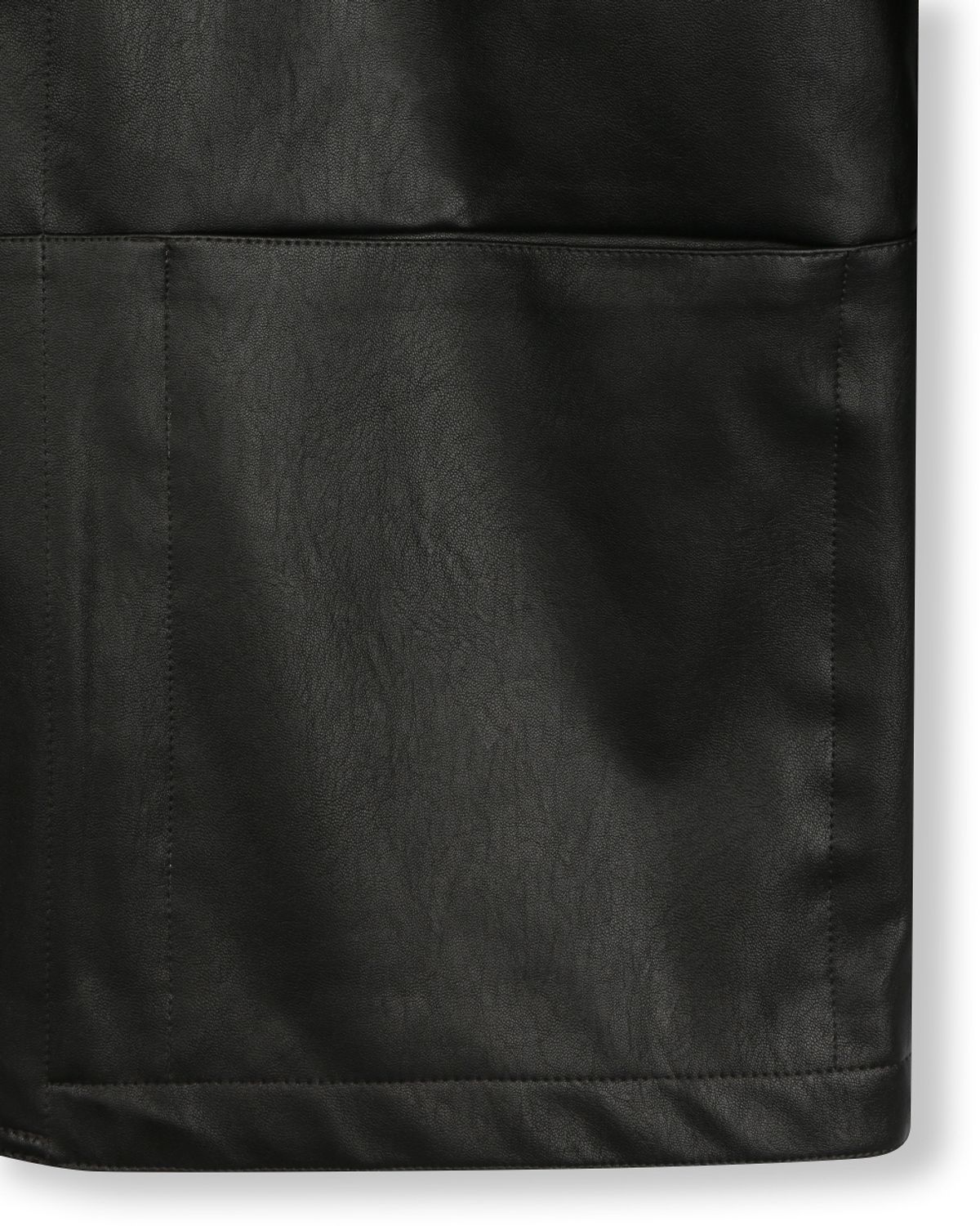비슬로우(BESLOW) COLLARLESS JACKET LEATHER BLACK