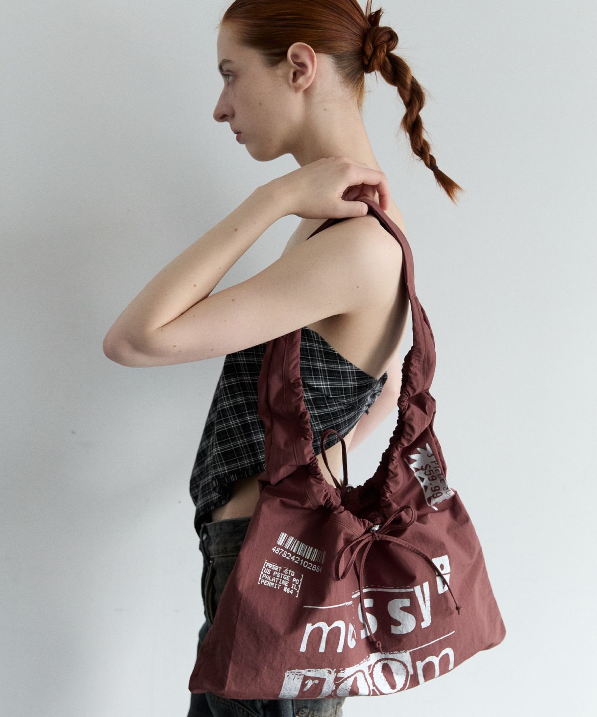 필인더블랭크(FILLINTHEBLANK) Stance Packable Multi Bag (messy)(brown)