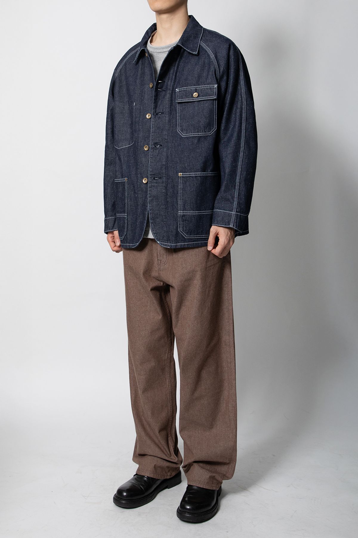 홀리선(HORLISUN) Painter Nep Denim Jacket Dark Navy
