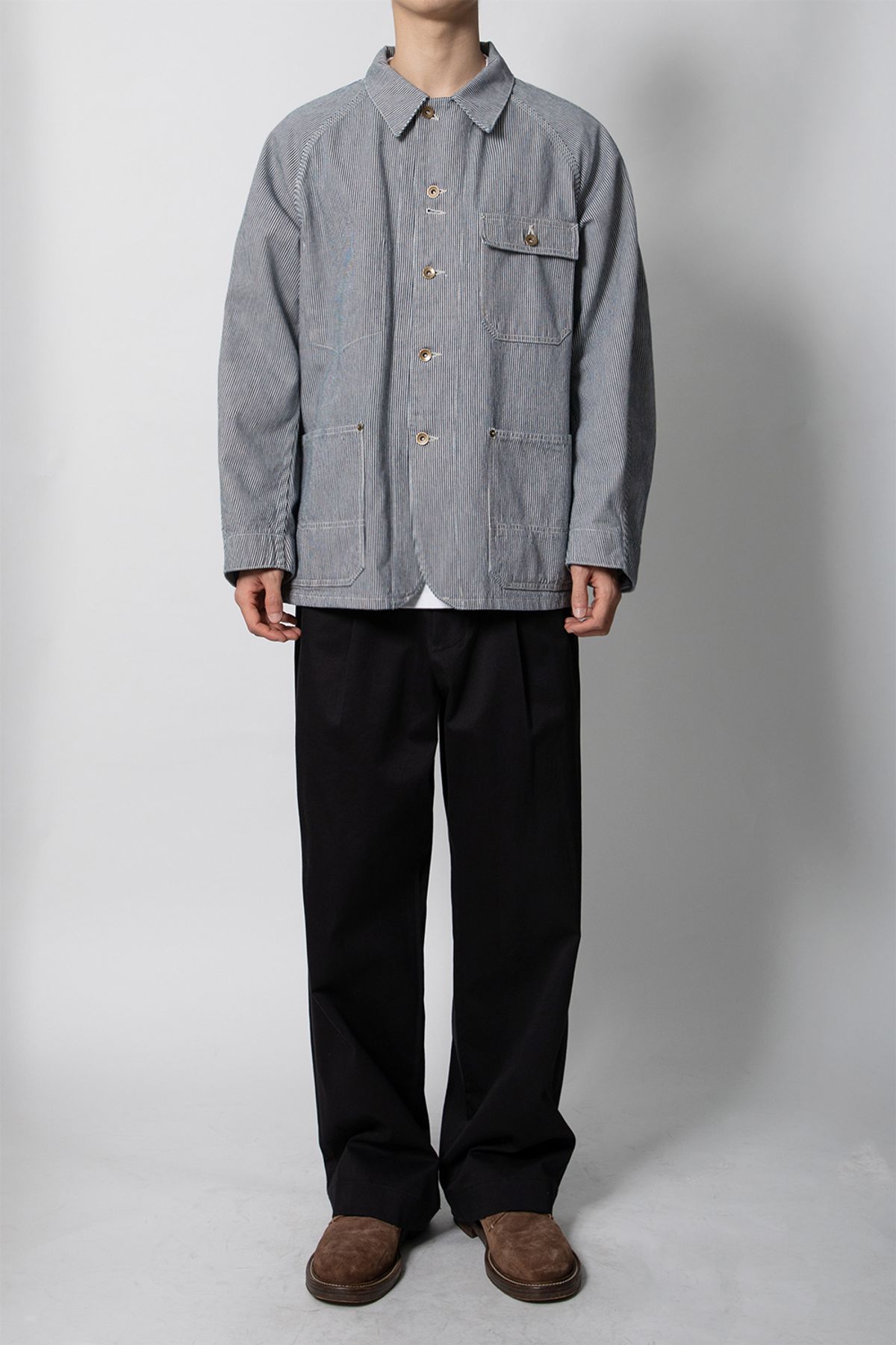 홀리선(HORLISUN) Painter Hickory Denim Jacket Hickory Stripe
