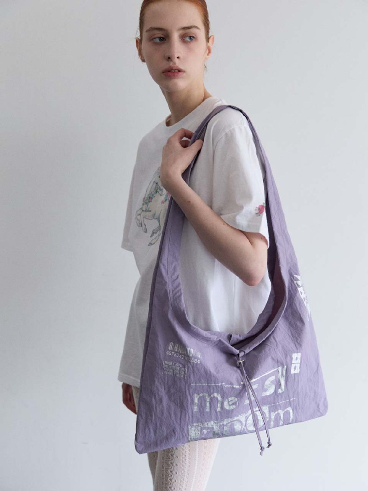 필인더블랭크(FILLINTHEBLANK) Stance Packable Multi Bag (messy)(lavender)