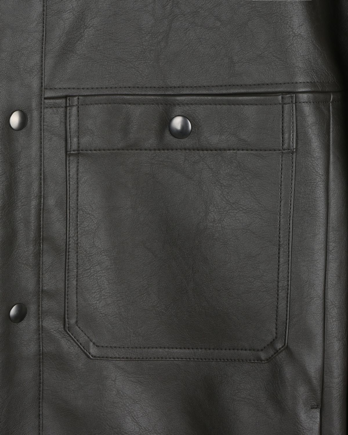 비슬로우(BESLOW) VEGAN LEATHER STAND COLLAR JACKET DARK MOCHA