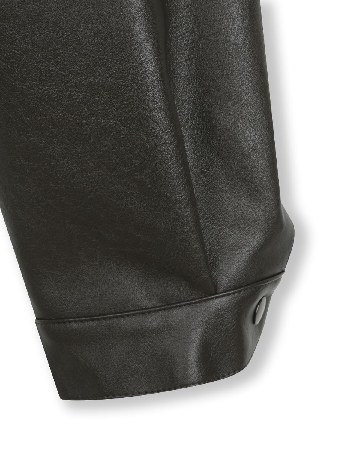 비슬로우(BESLOW) VEGAN LEATHER STAND COLLAR JACKET DARK MOCHA