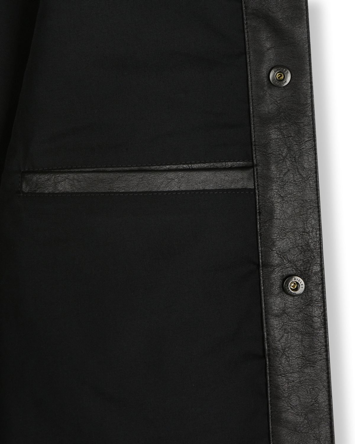 비슬로우(BESLOW) VEGAN LEATHER STAND COLLAR JACKET BLACK