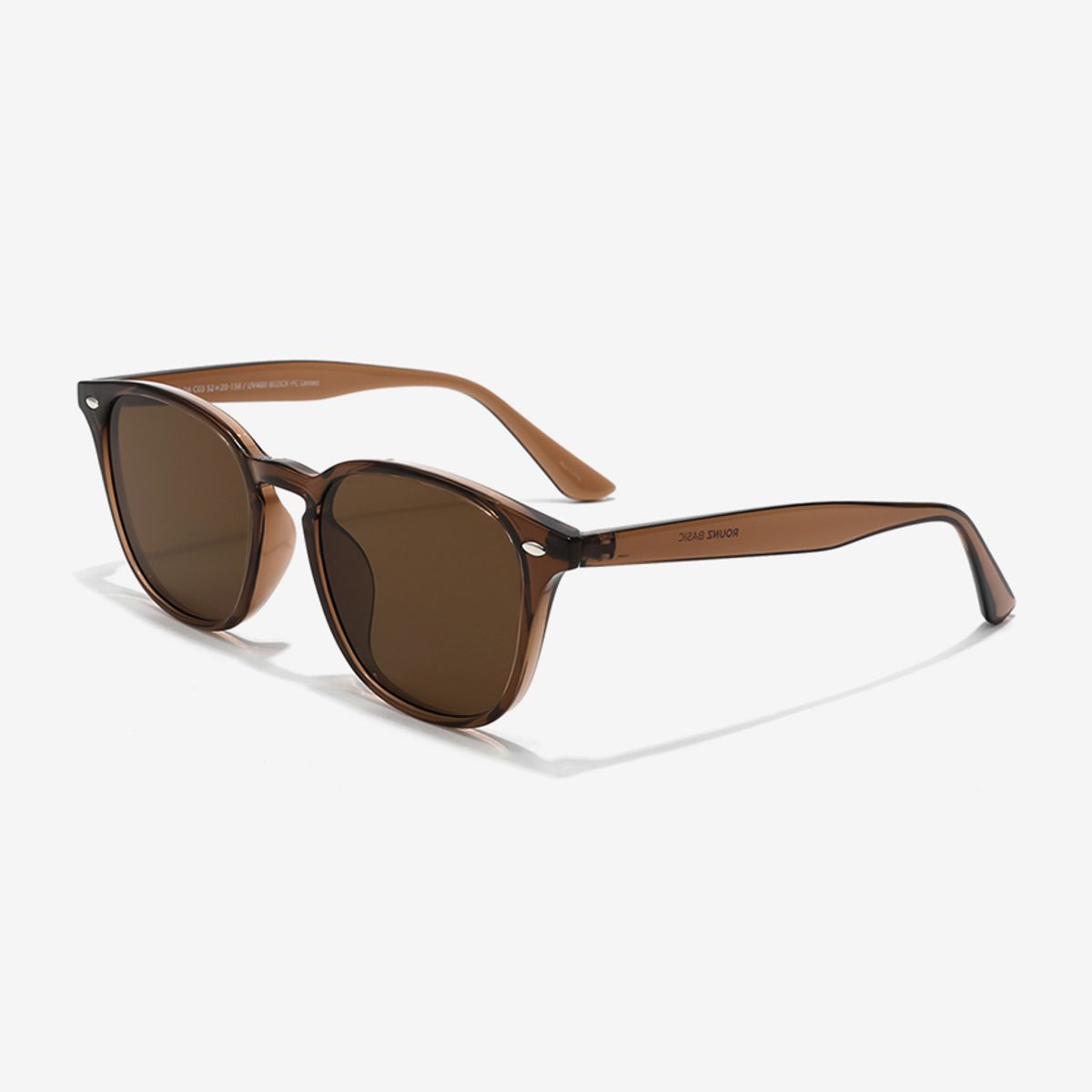 스타일워크(STYLEWORK) 뿔테 선글라스 STYLE WORK TR90-04 C3_브라운 투명 남녀공용 데일리