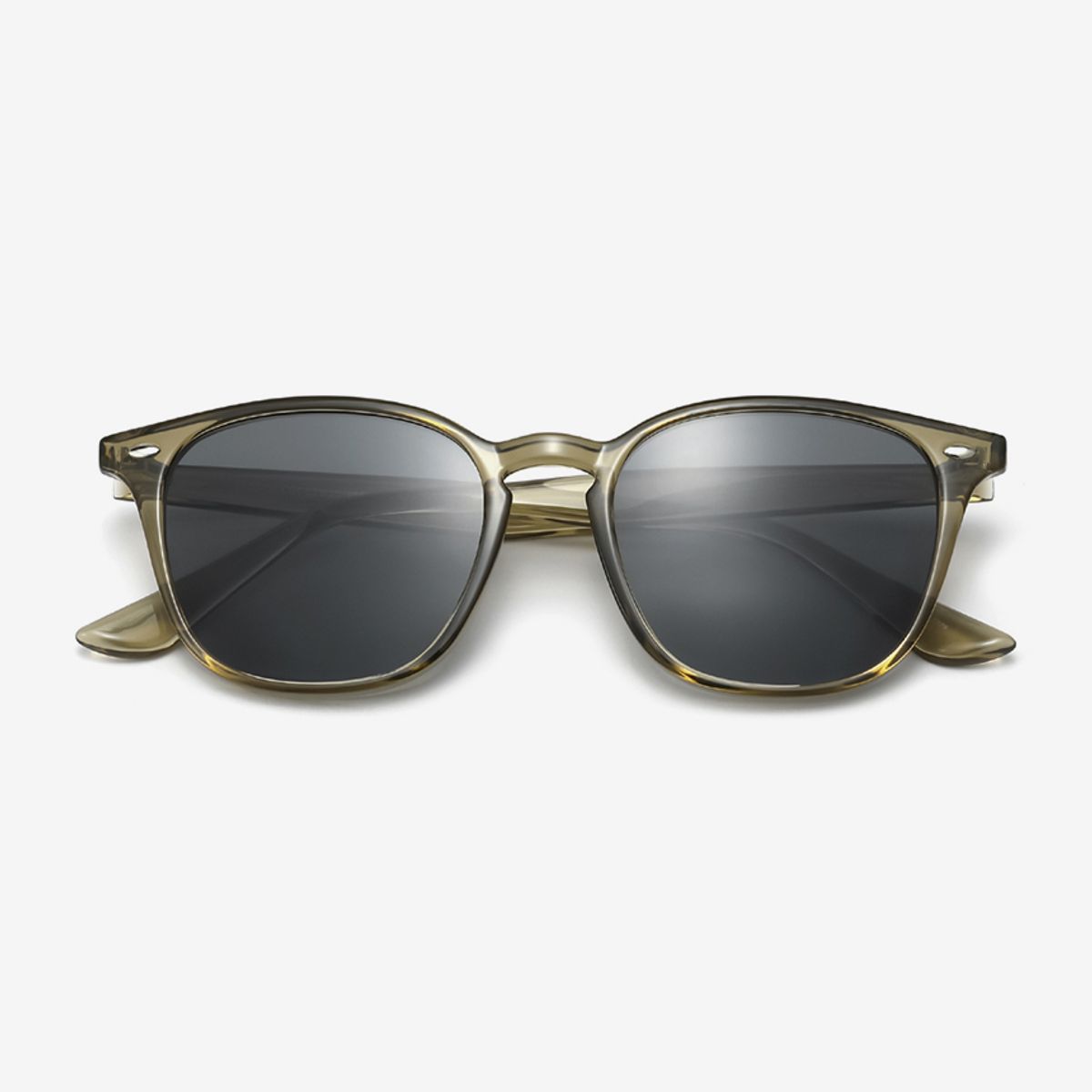 스타일워크(STYLEWORK) 뿔테 선글라스 STYLE WORK TR90-04 C4_올리브 투명 남녀공용 데일리