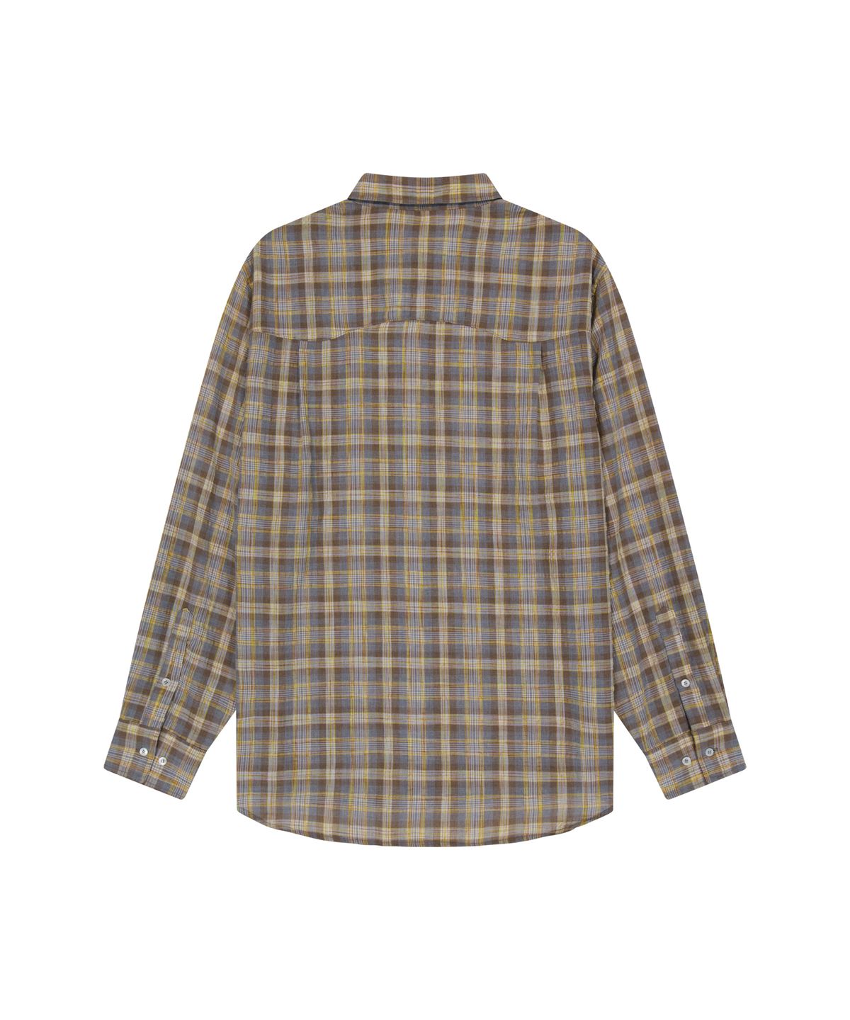 아캄(AAKAM) Western Vintage Check Shirts (Yellow)