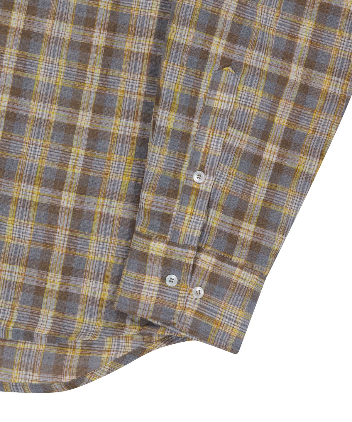 아캄(AAKAM) Western Vintage Check Shirts (Yellow)