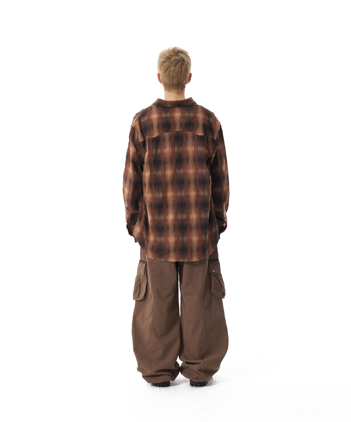 아캄(AAKAM) Western Vintage Check Shirts (Brown)