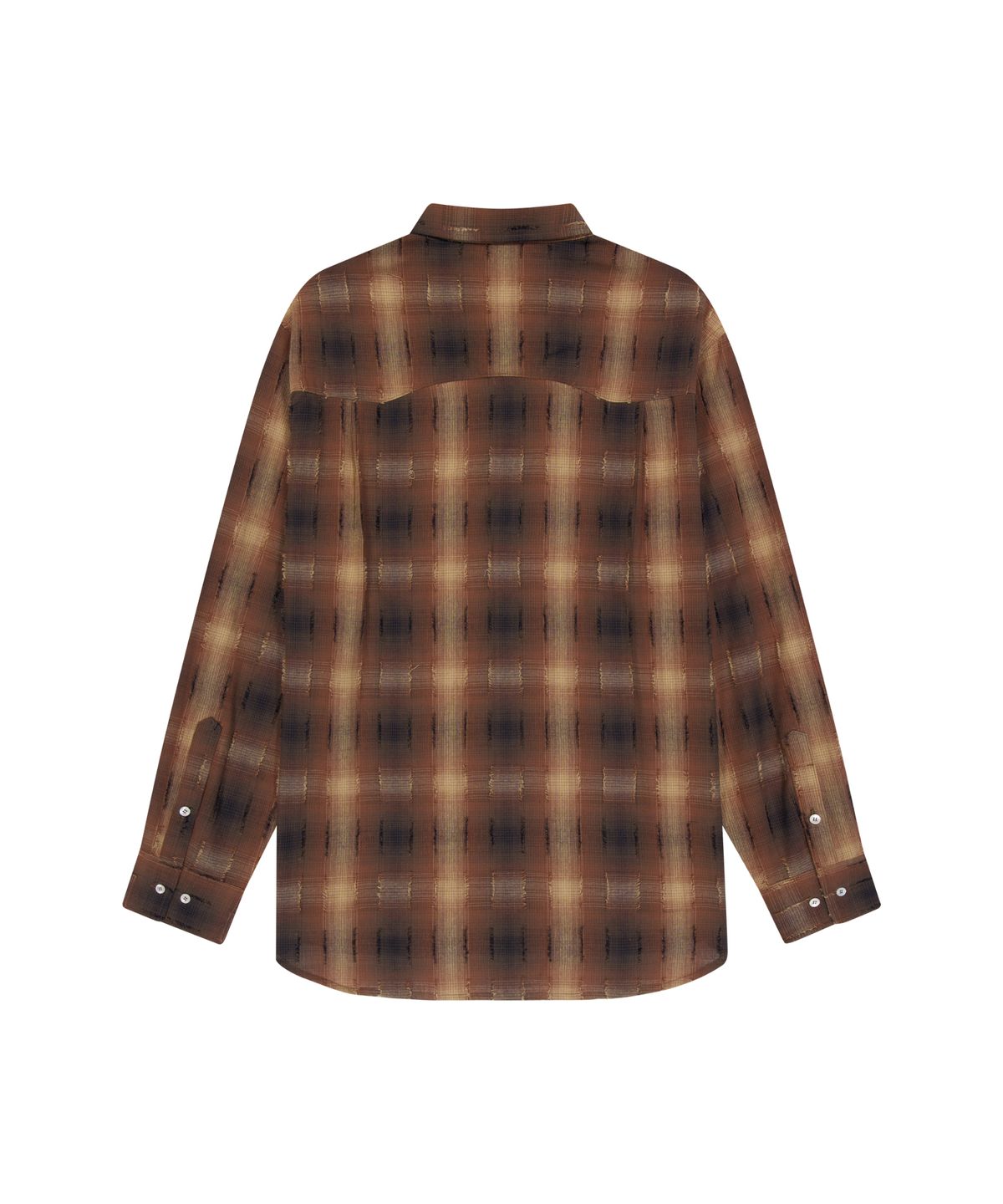 아캄(AAKAM) Western Vintage Check Shirts (Brown)