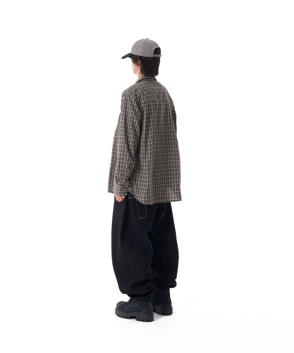 아캄(AAKAM) Western Vintage Check Shirts (Black)