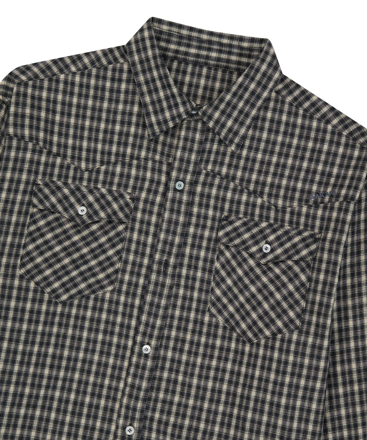 아캄(AAKAM) Western Vintage Check Shirts (Black)