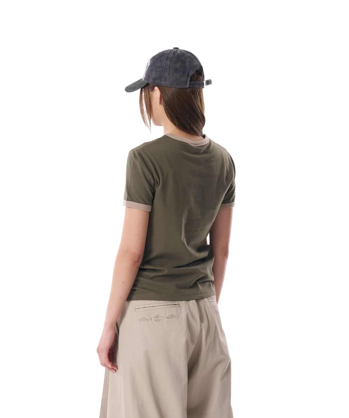 아캄(AAKAM) VTG Ink Ringer Top (Khaki)