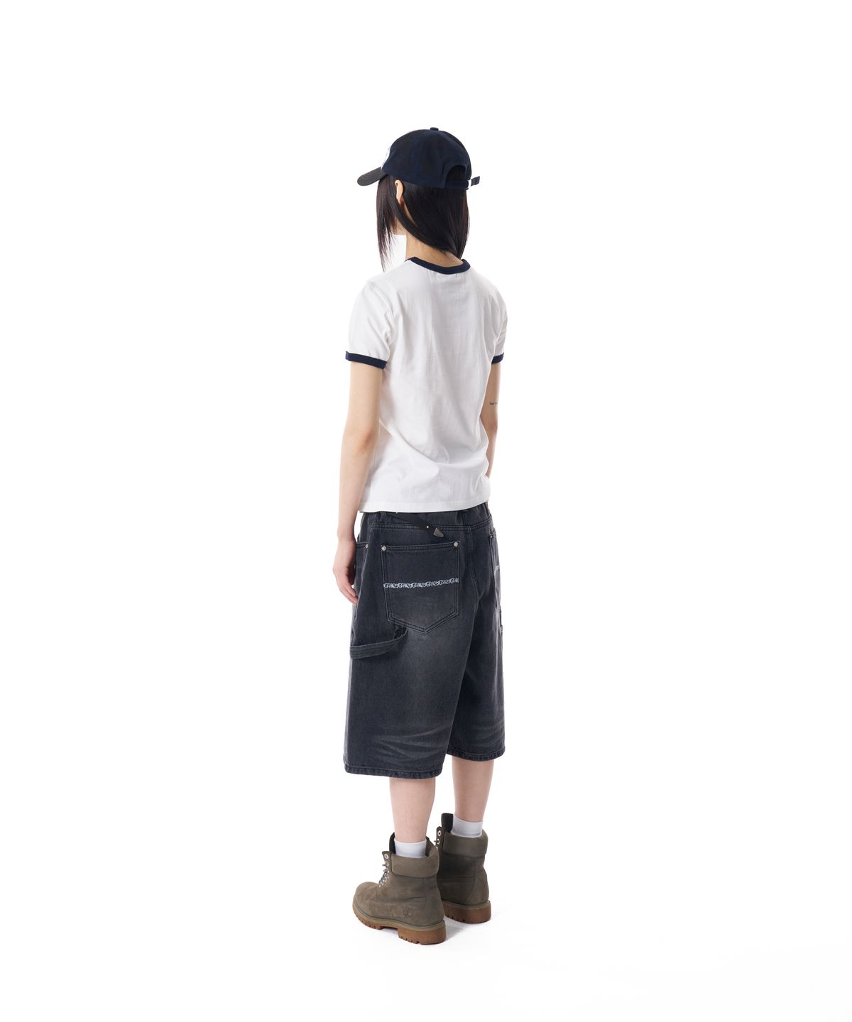 아캄(AAKAM) VTG Ink Ringer Top (Ivory)