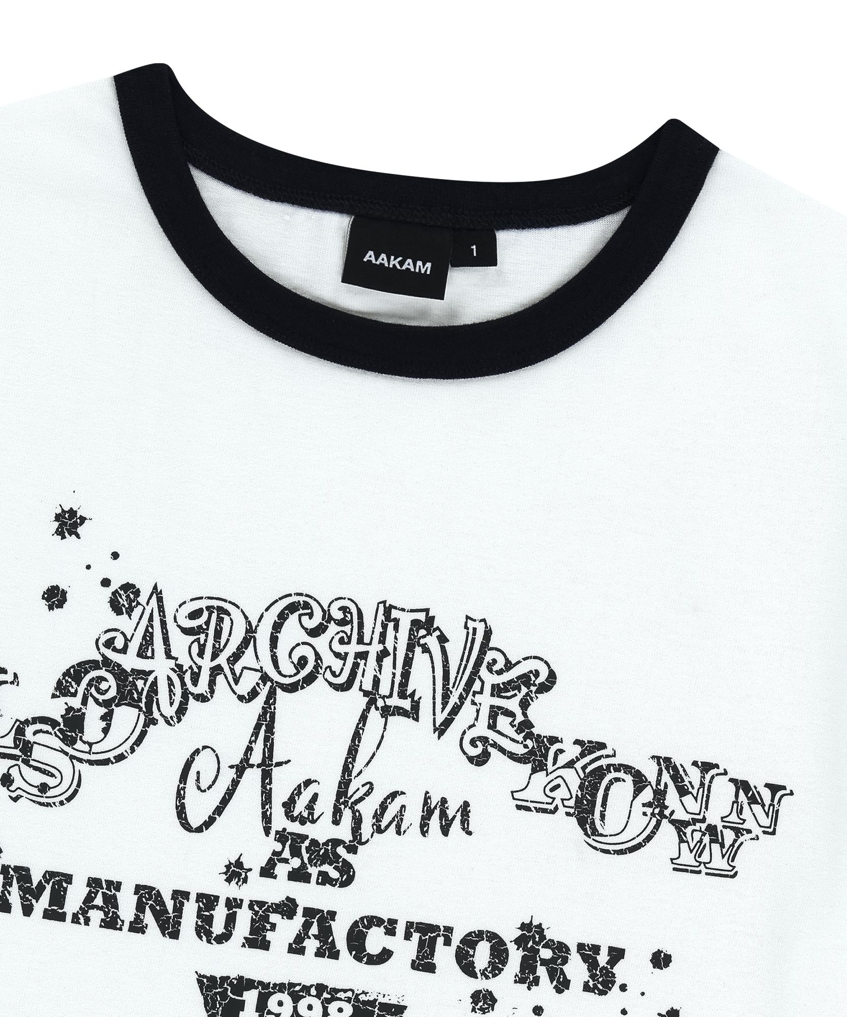【AAKAM】VTG Ink Ringer Top ★男女兼用★追跡付 ◇AAKAM VTG Ink Ringer Top/3色◇ (AAKAM/Tシャツ・カットソー
