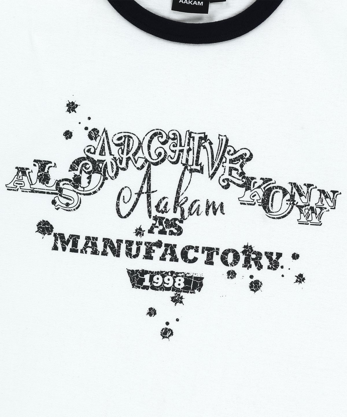 아캄(AAKAM) VTG Ink Ringer Top (Ivory)