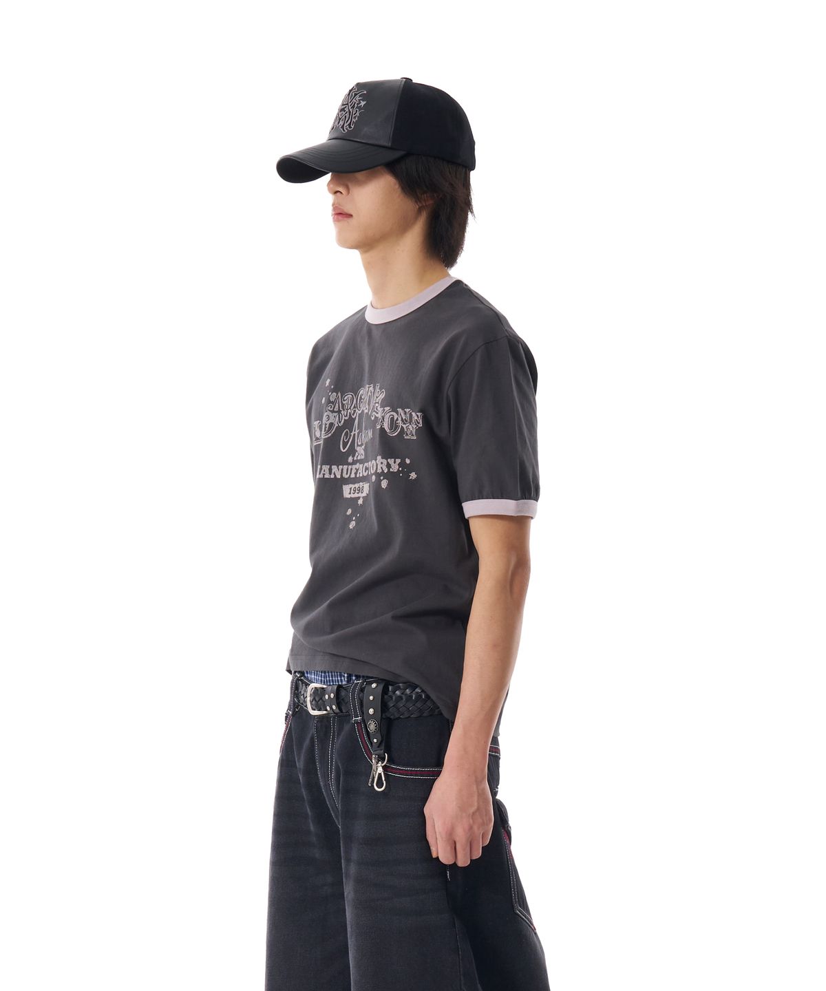 아캄(AAKAM) VTG Ink Ringer Top (Dark Gray)