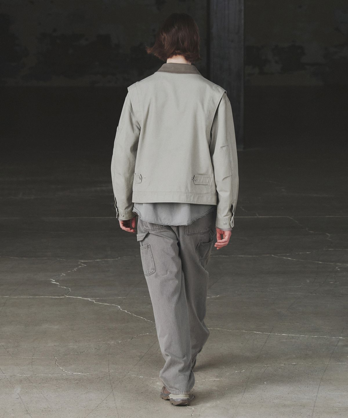 인사일런스(INSILENCE) 워시드 페인터 팬츠 ASH BROWN