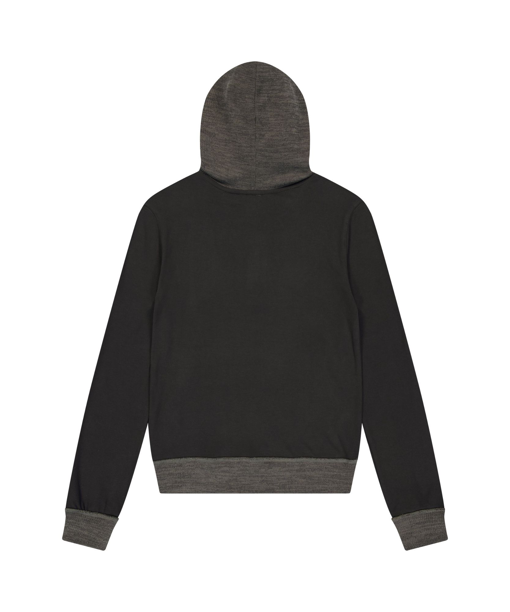 MUSINSA公式 | AAKAM Contrast Logo Button Hoodie (Brown)