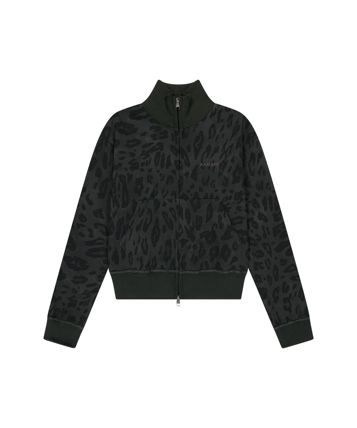 아캄(AAKAM) Leopard Logo Track Jacket (Black)