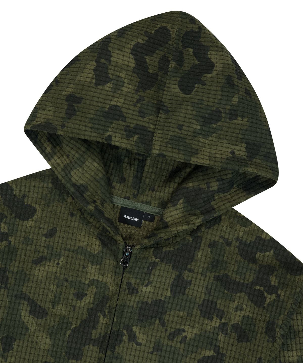 아캄(AAKAM) 98 Patch Camouflage Zip-Up Hoodie (Khaki)