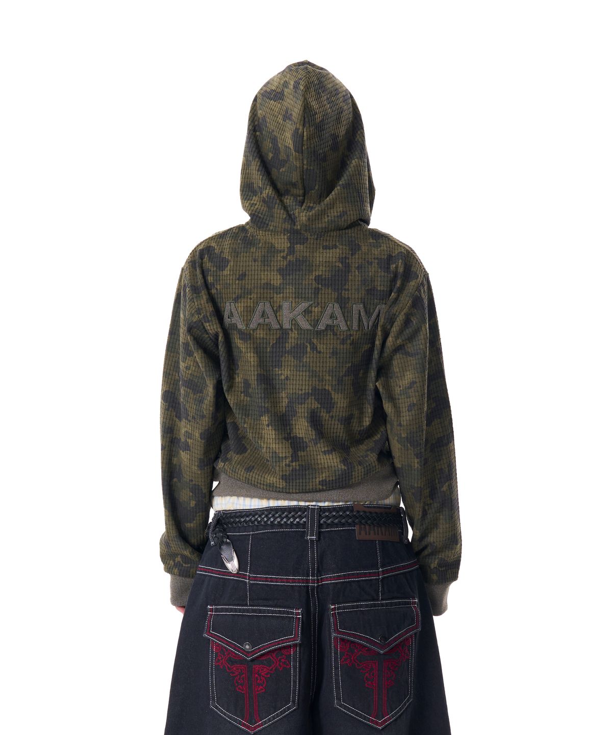 아캄(AAKAM) 98 Patch Camouflage Zip-Up Hoodie (Khaki)