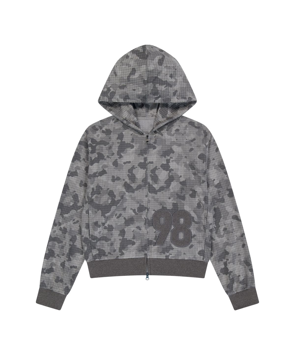 아캄(AAKAM) 98 Patch Camouflage Zip-Up Hoodie (Gray)
