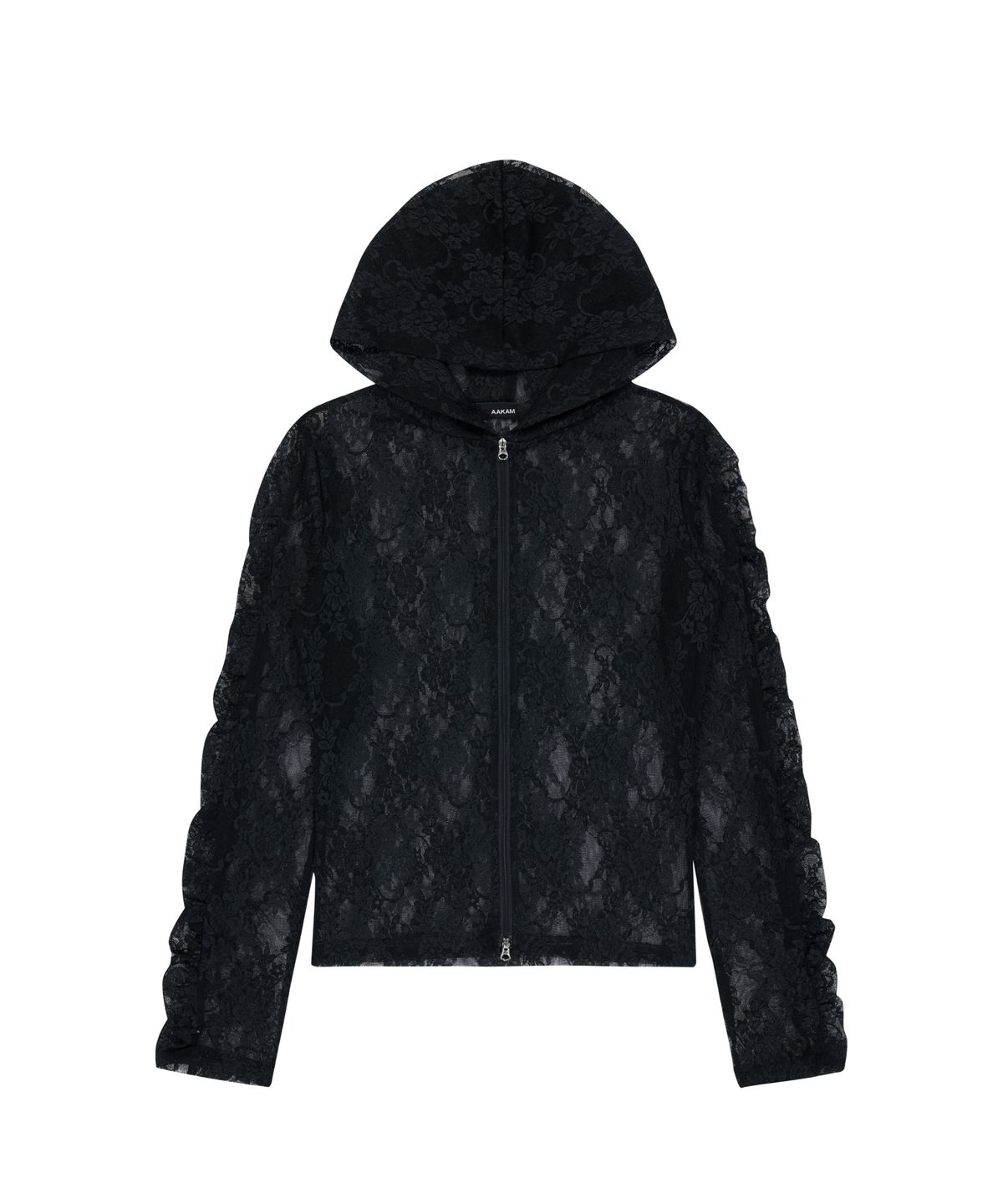 아캄(AAKAM) Laced Zip-Up Hoodie (Black)