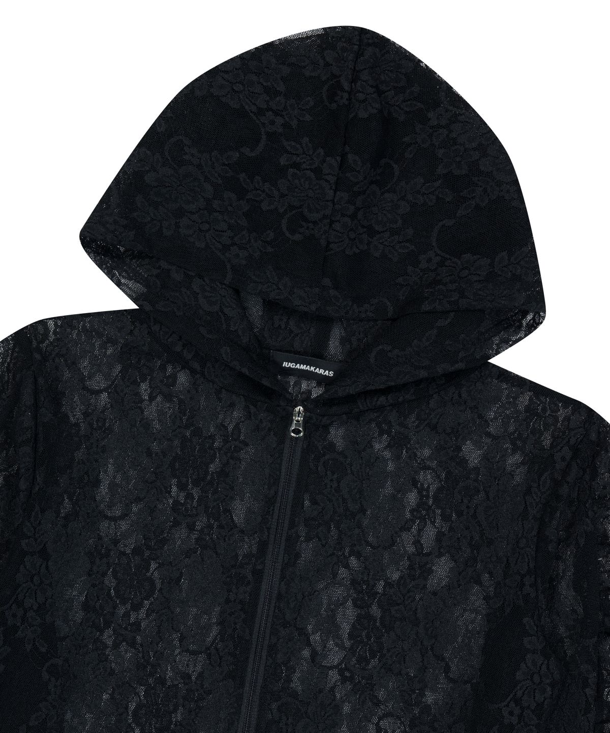 아캄(AAKAM) Laced Zip-Up Hoodie (Black)