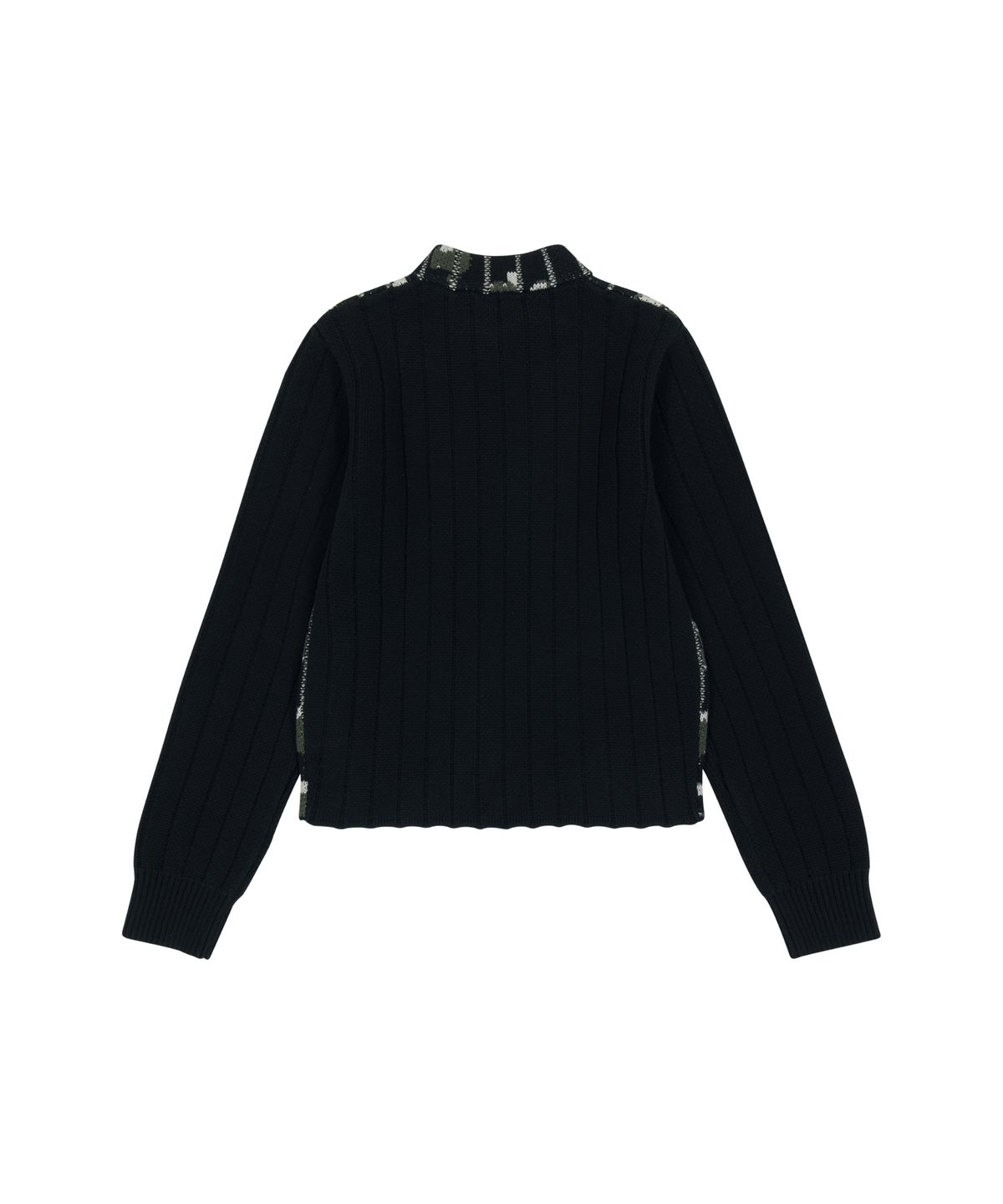 아캄(AAKAM) Camouflage Knit Zip-Up Cardigan (Khaki)