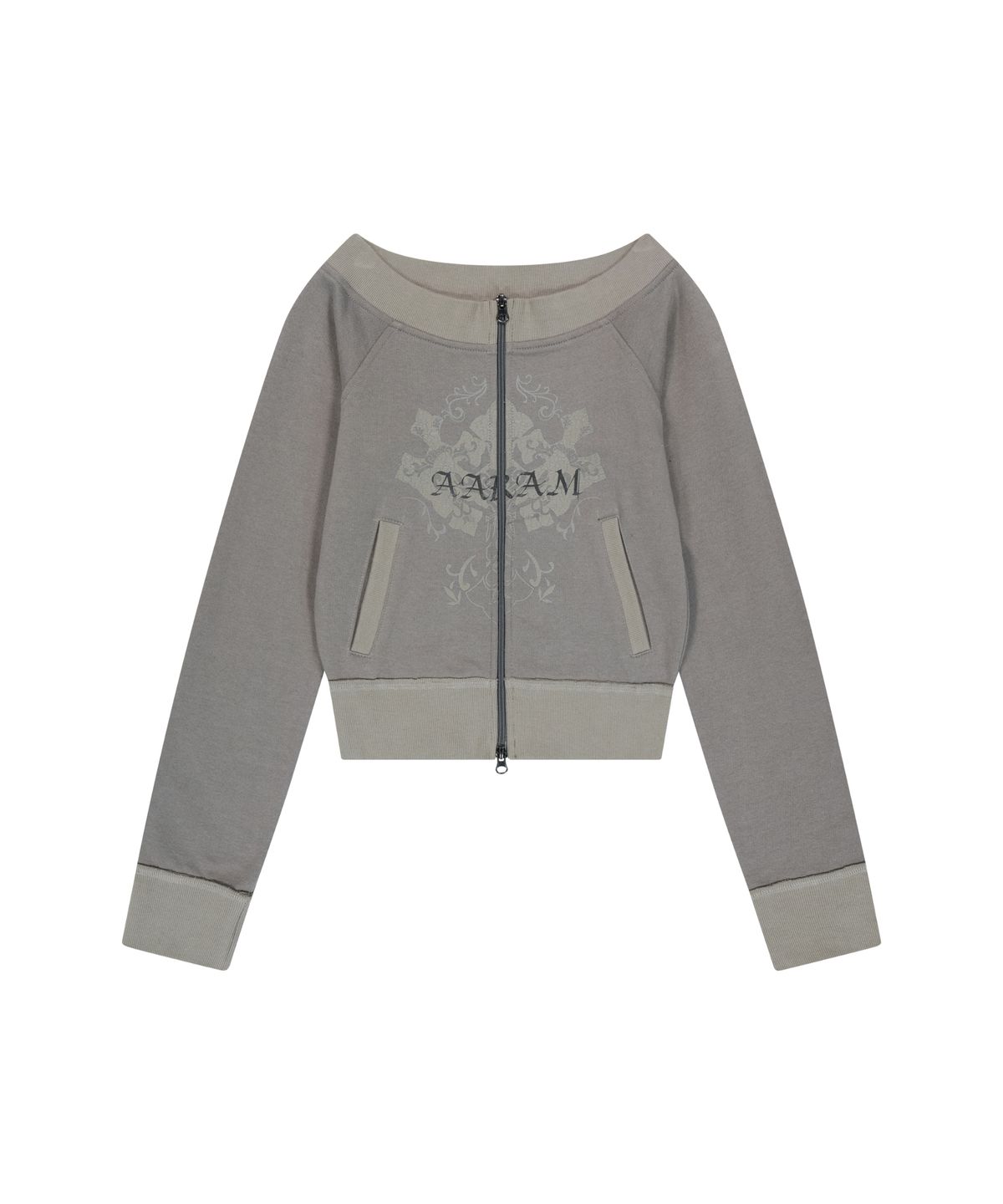 아캄(AAKAM) CROS2 Off-shoulder Zip-Up (Khaki)
