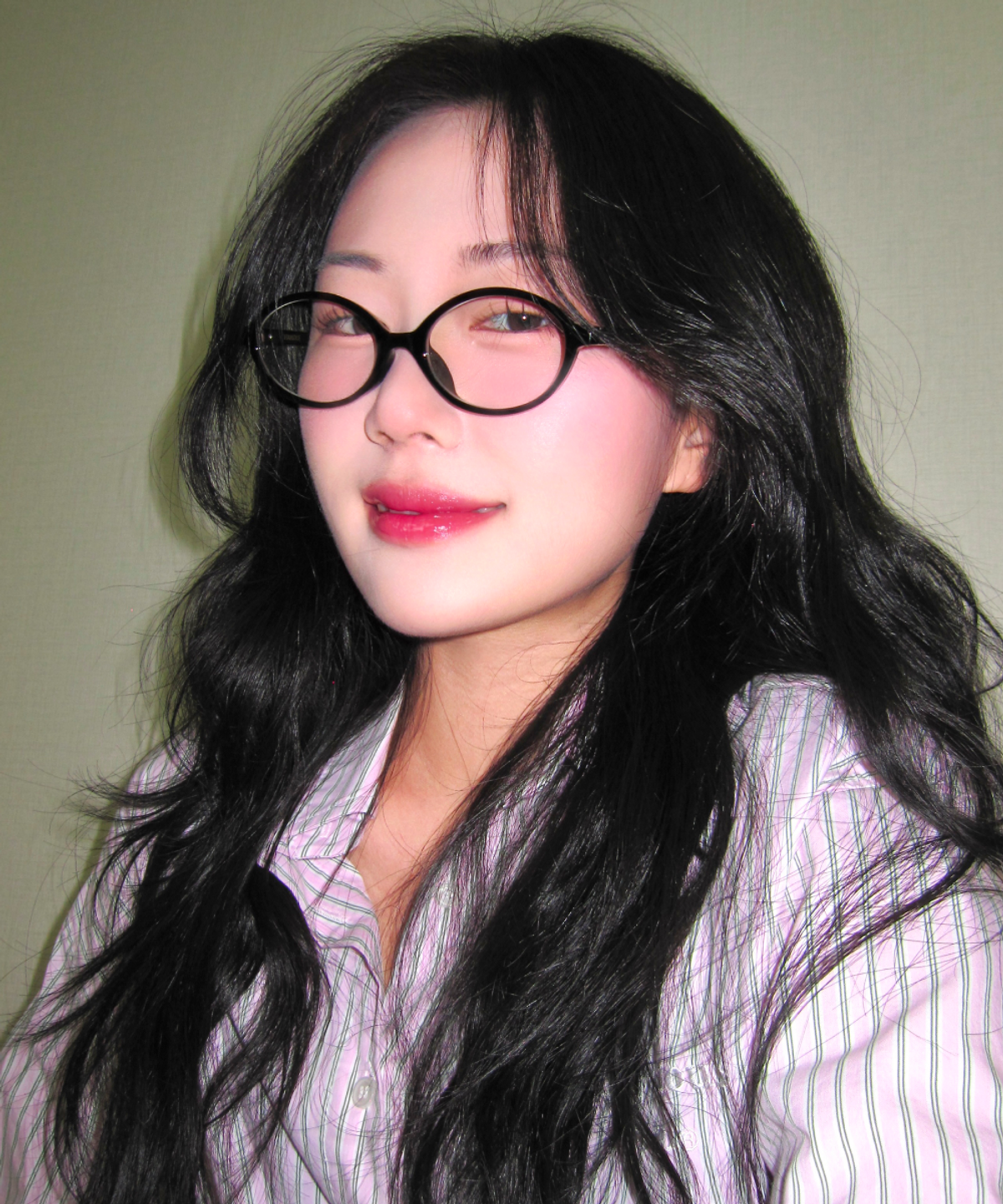 한글(HANGLE) [블루라이트 차단] 긱시크 오벌 블랙