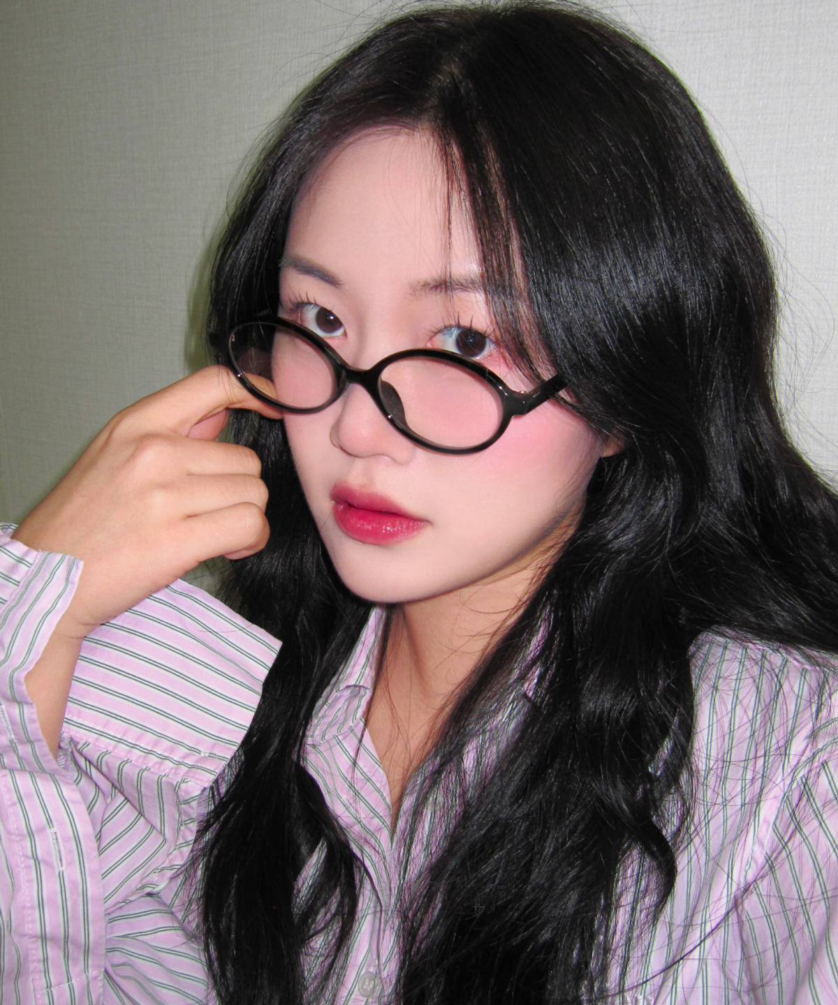 한글(HANGLE) [블루라이트 차단] 긱시크 오벌 블랙