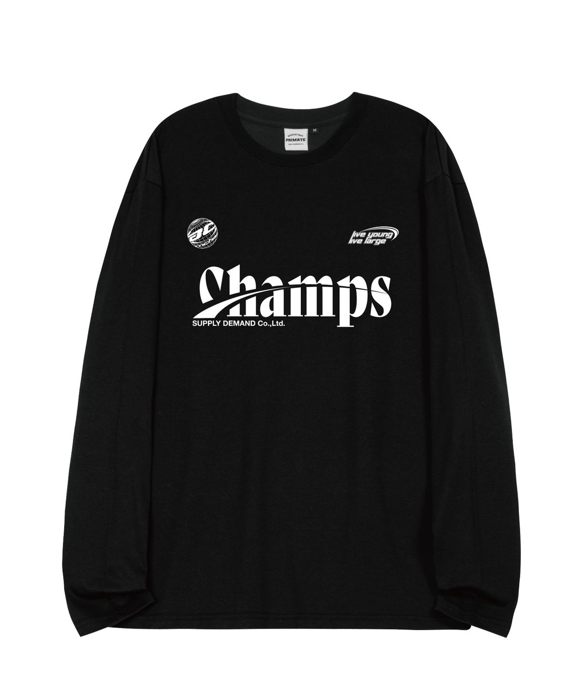 본챔스(BORN CHAMPS) [4 COLORS] CHMPS SPORTY LOGO 오버핏 롱 슬리브 B25ST15