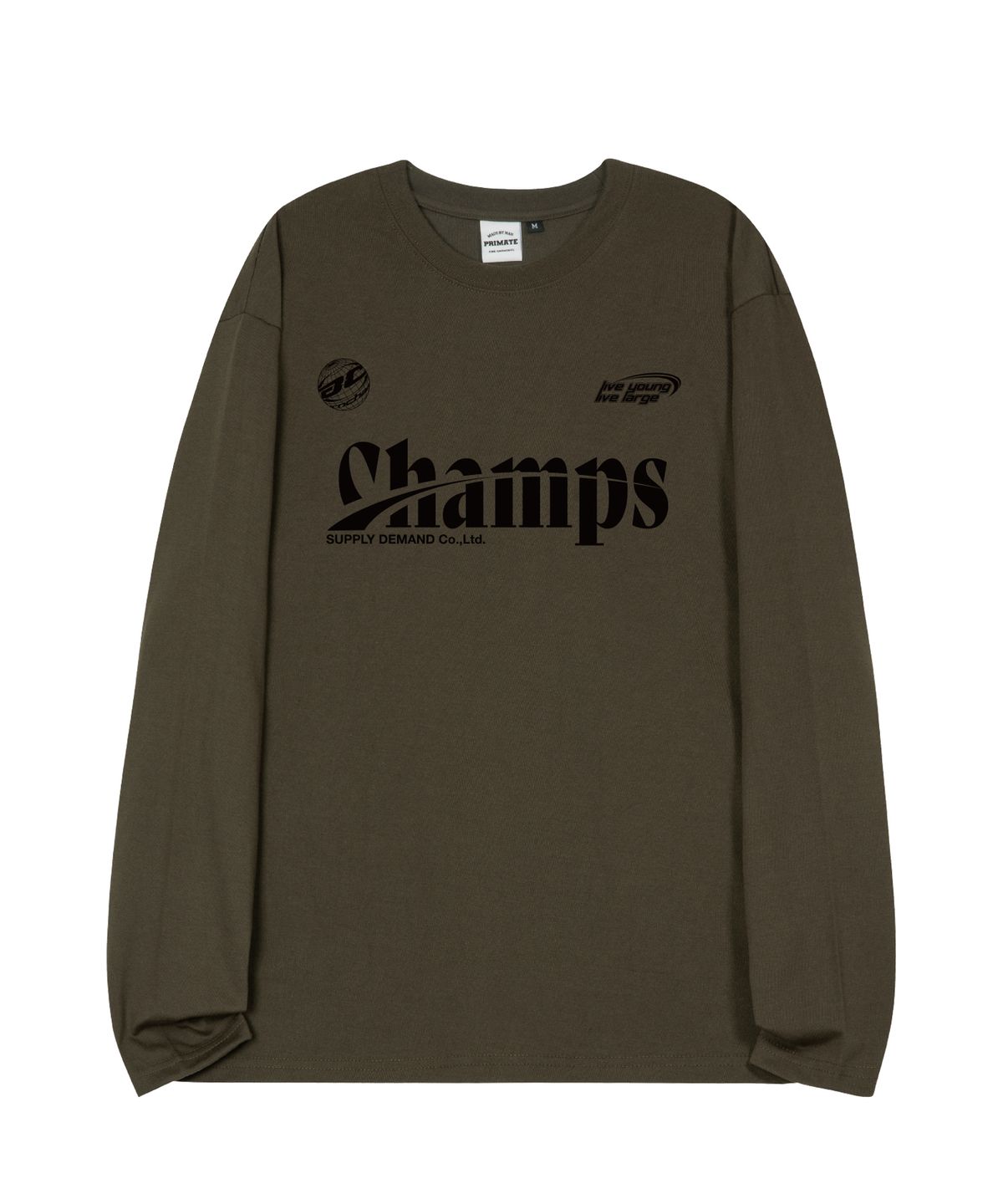 본챔스(BORN CHAMPS) [4 COLORS] CHMPS SPORTY LOGO 오버핏 롱 슬리브 B25ST15