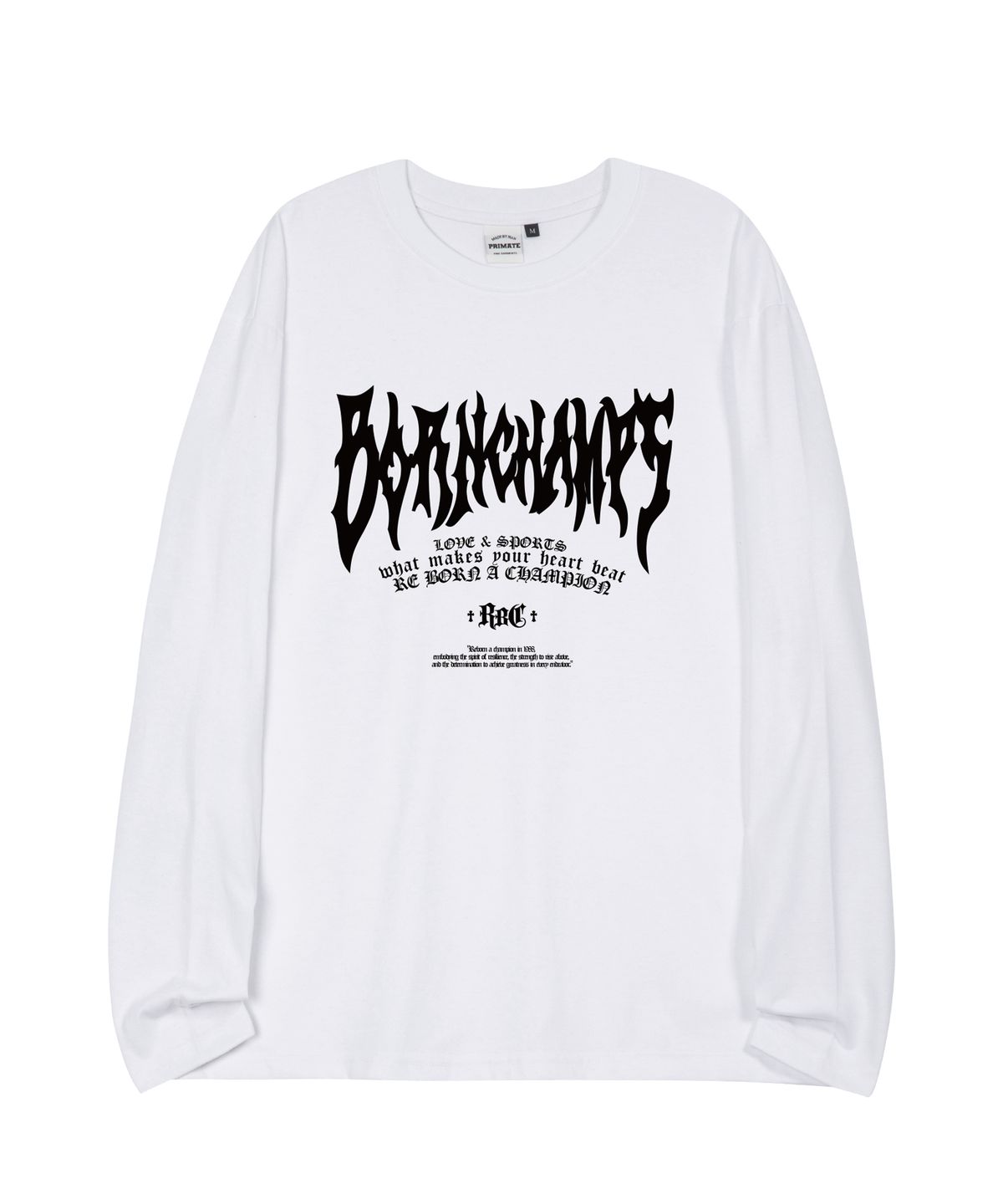 본챔스(BORN CHAMPS) [4 COLORS] 트라이벌 섀도우 오버핏 롱 슬리브 B25ST16