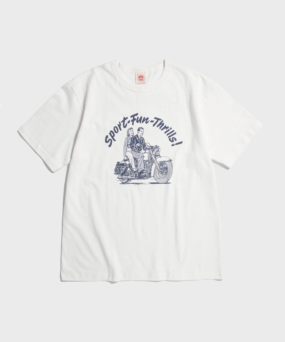 브론슨(BRONSON) Knight Motorcycle Short Sleeve Tee White